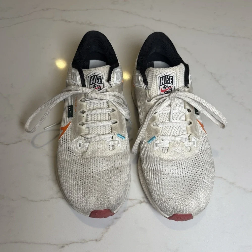 Nike Air Zoom Pegasus 40 Breathable Cushioned Running Shoes White/Black US 9